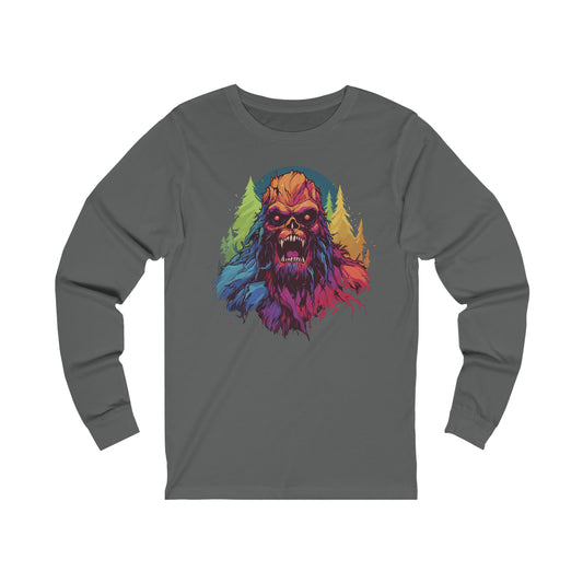 Halloween Squatch Jersey Long Sleeve Tee