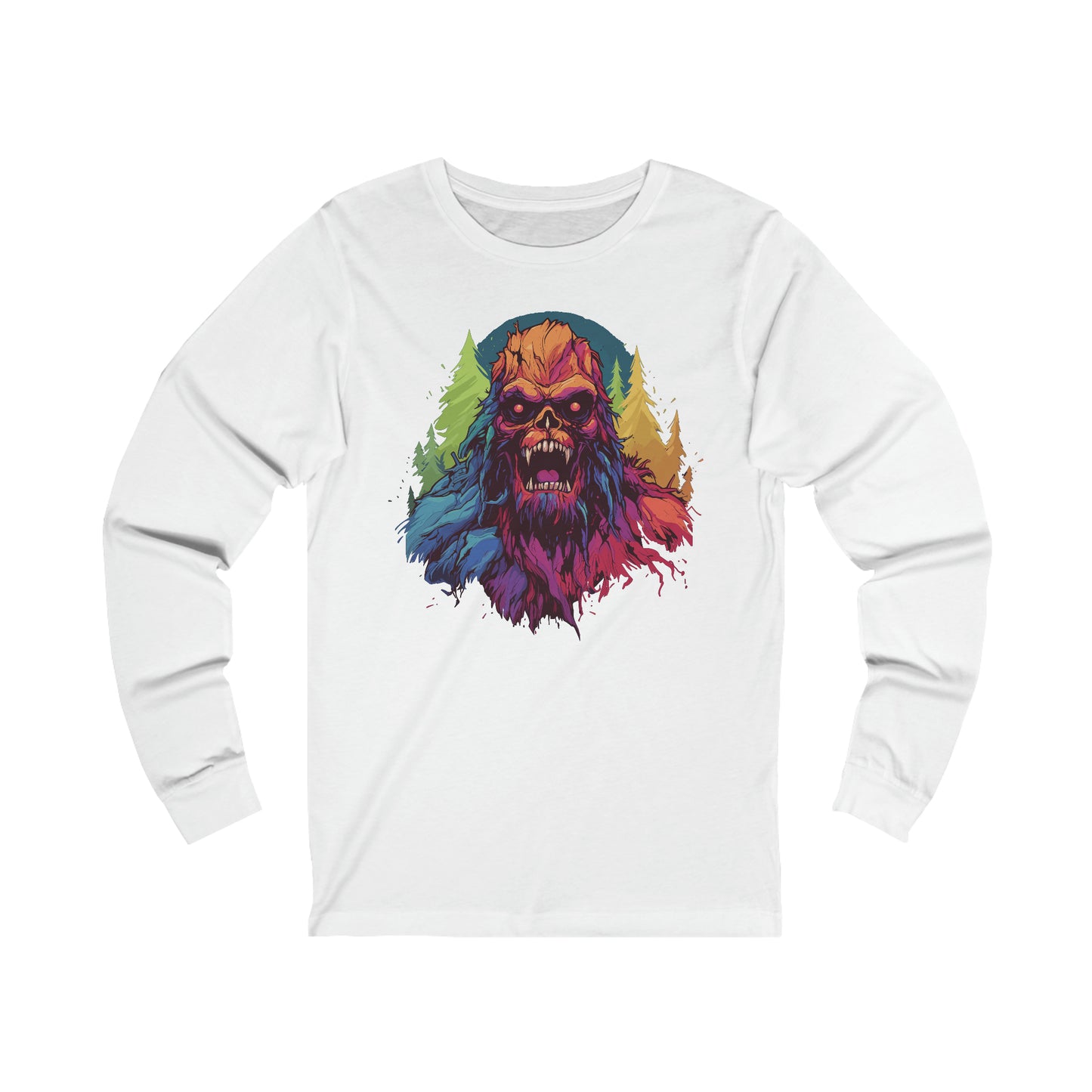 Halloween Squatch Jersey Long Sleeve Tee