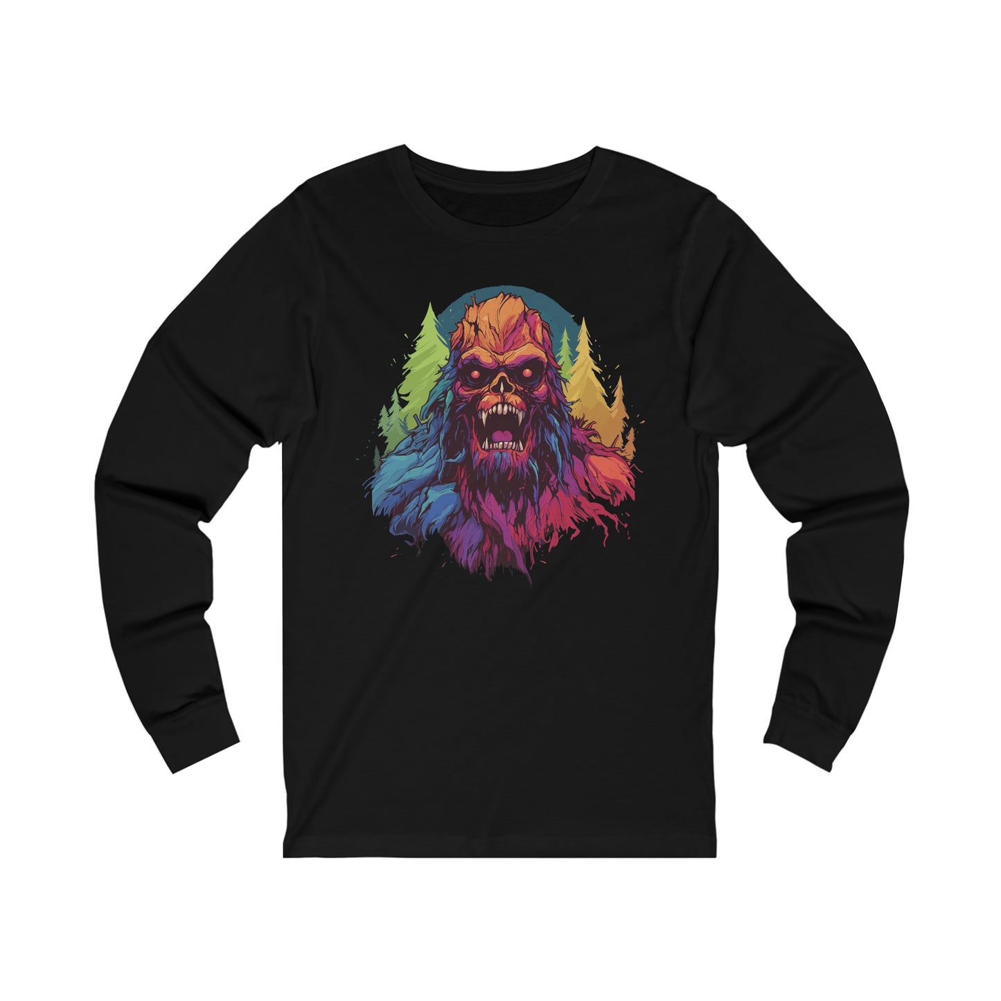 Halloween Squatch Jersey Long Sleeve Tee