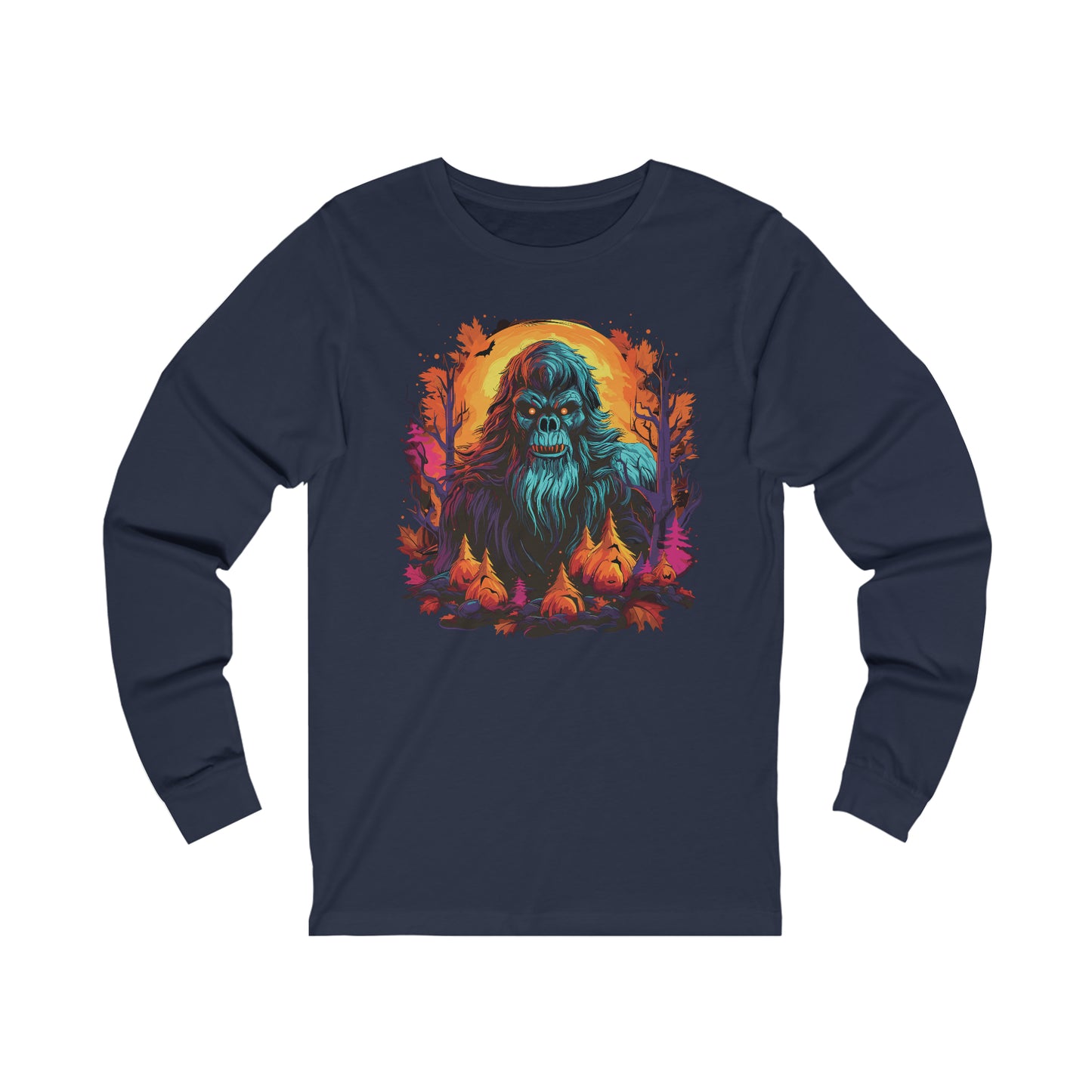 Pumpkin Squatch Jersey Long Sleeve Tee