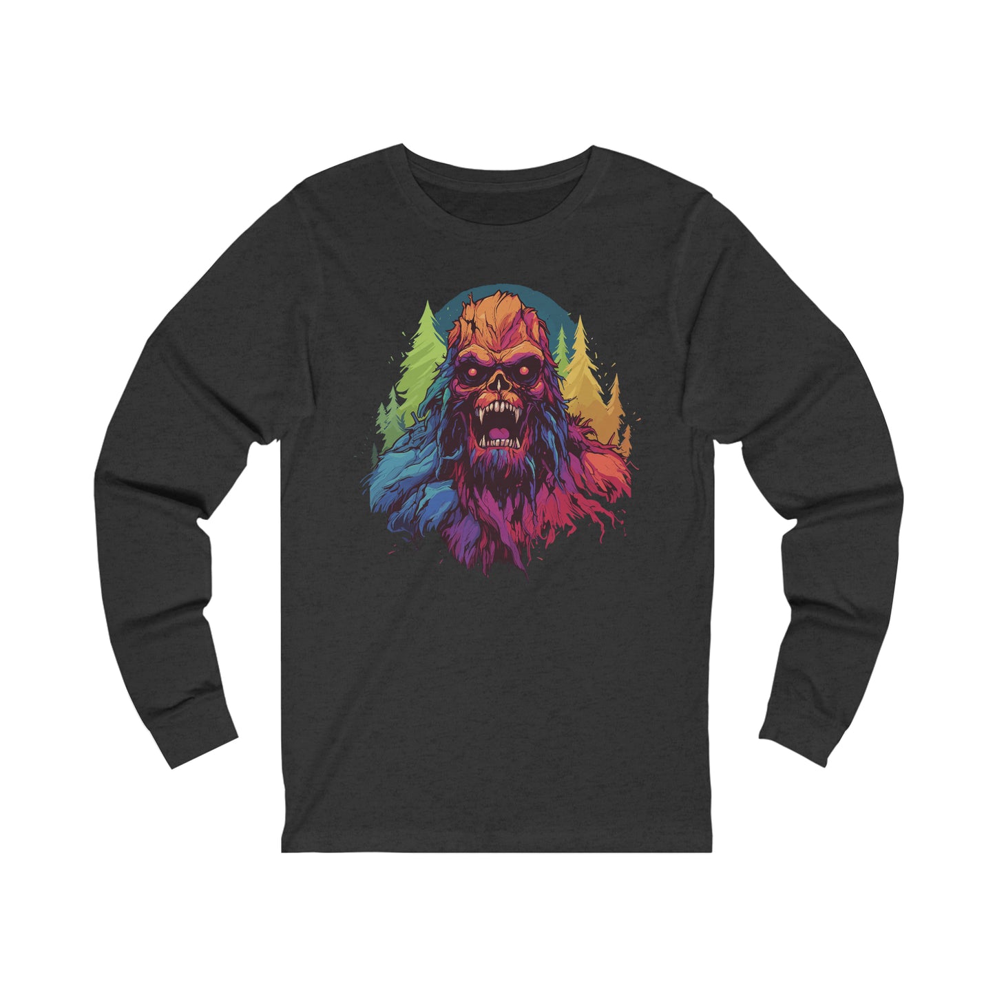 Halloween Squatch Jersey Long Sleeve Tee