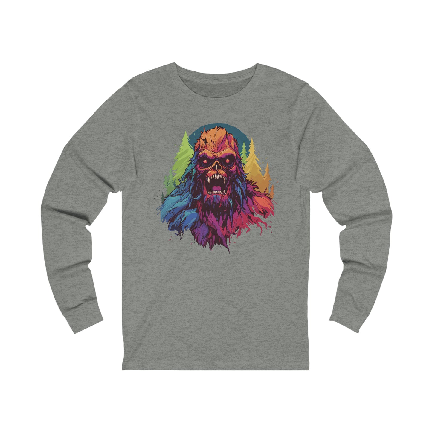 Halloween Squatch Jersey Long Sleeve Tee