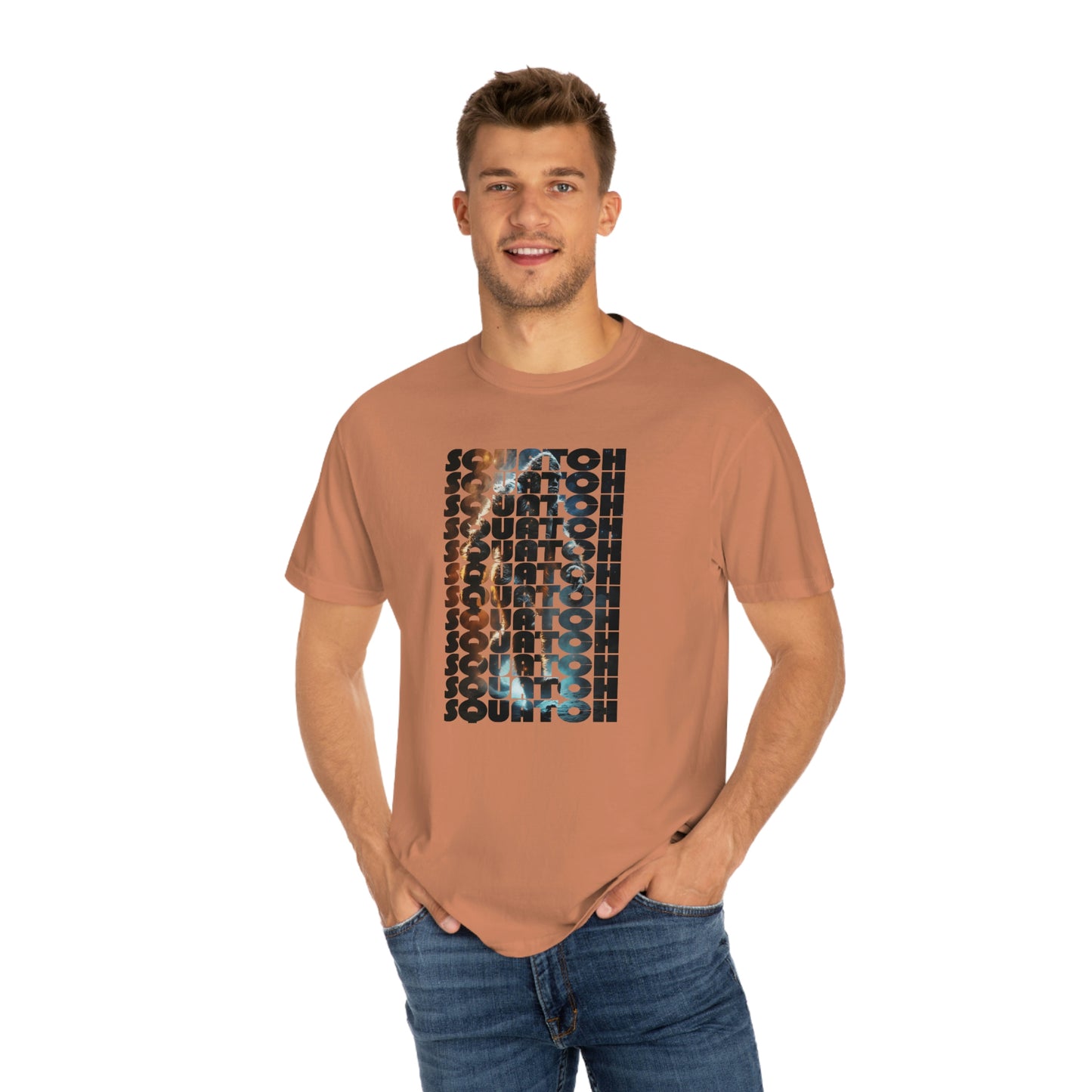 Space Squatch Unisex Garment-Dyed T-shirt