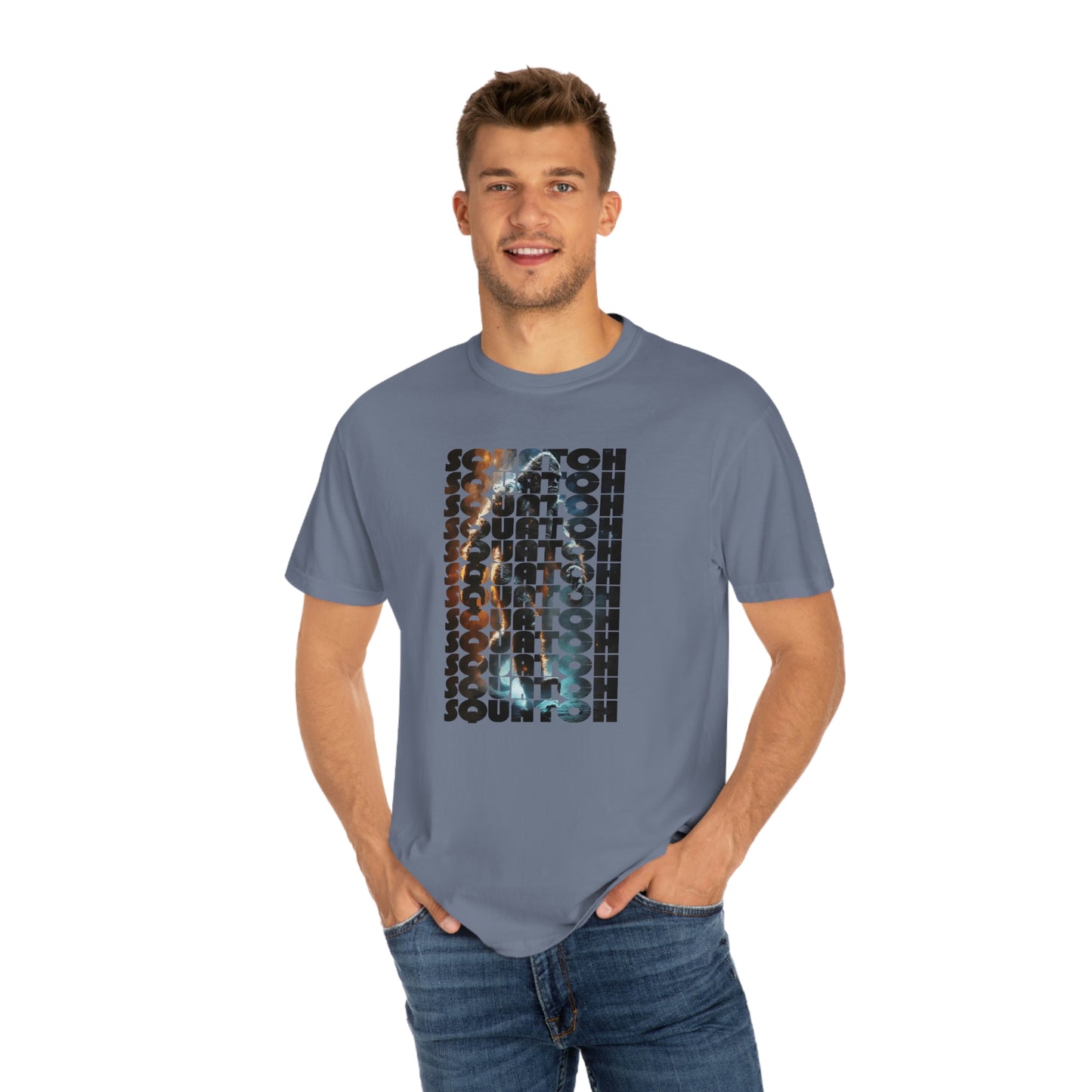 Space Squatch Unisex Garment-Dyed T-shirt