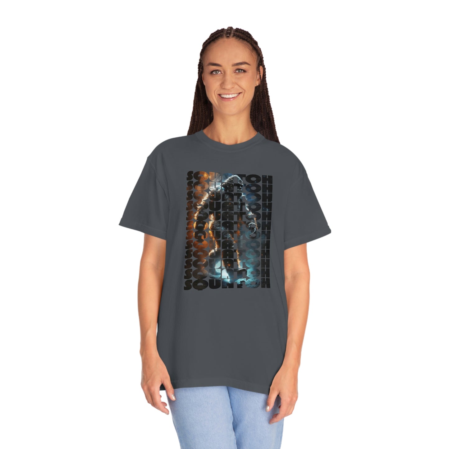 Space Squatch Unisex Garment-Dyed T-shirt