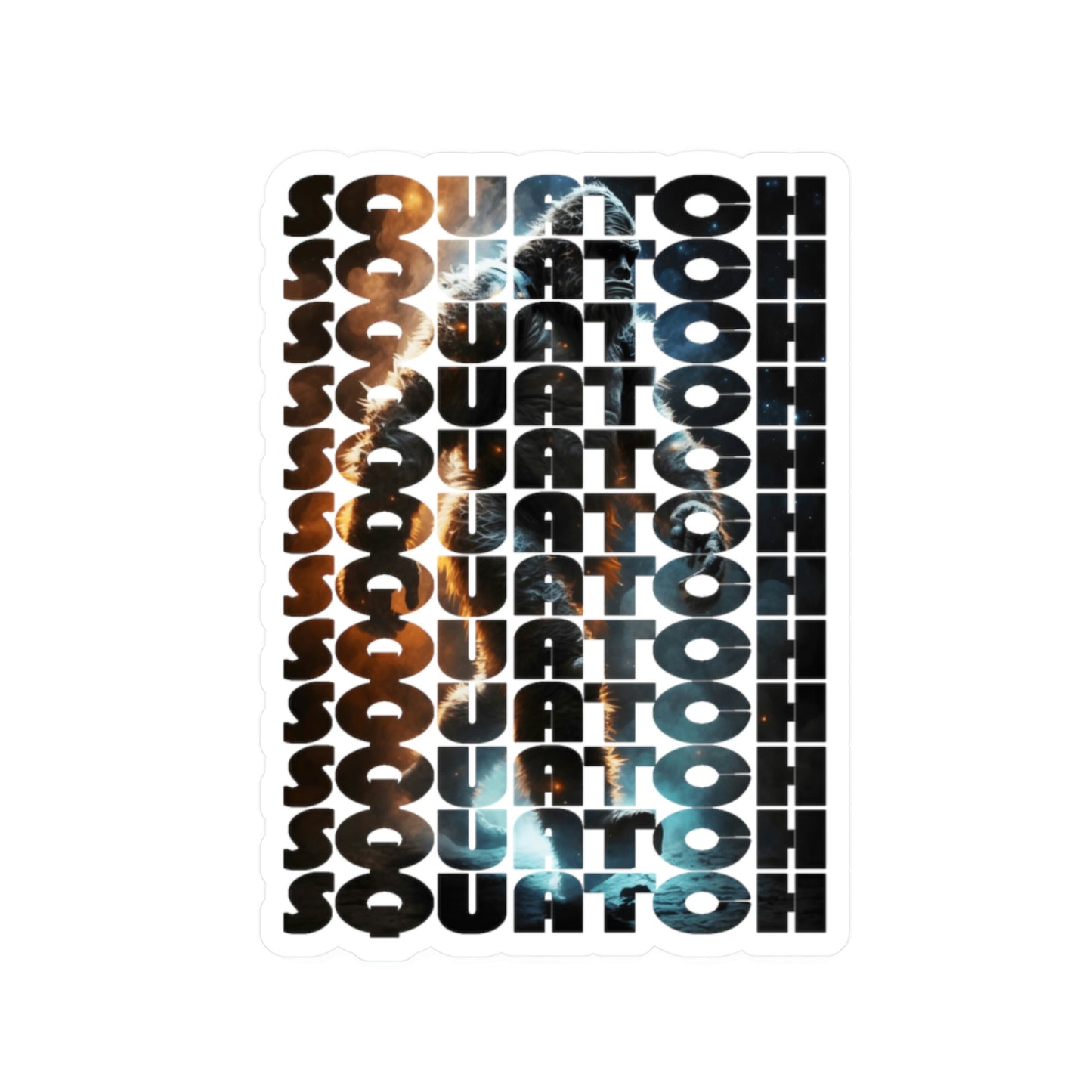 Space Squatch Vinyl Die-Cut Stickers