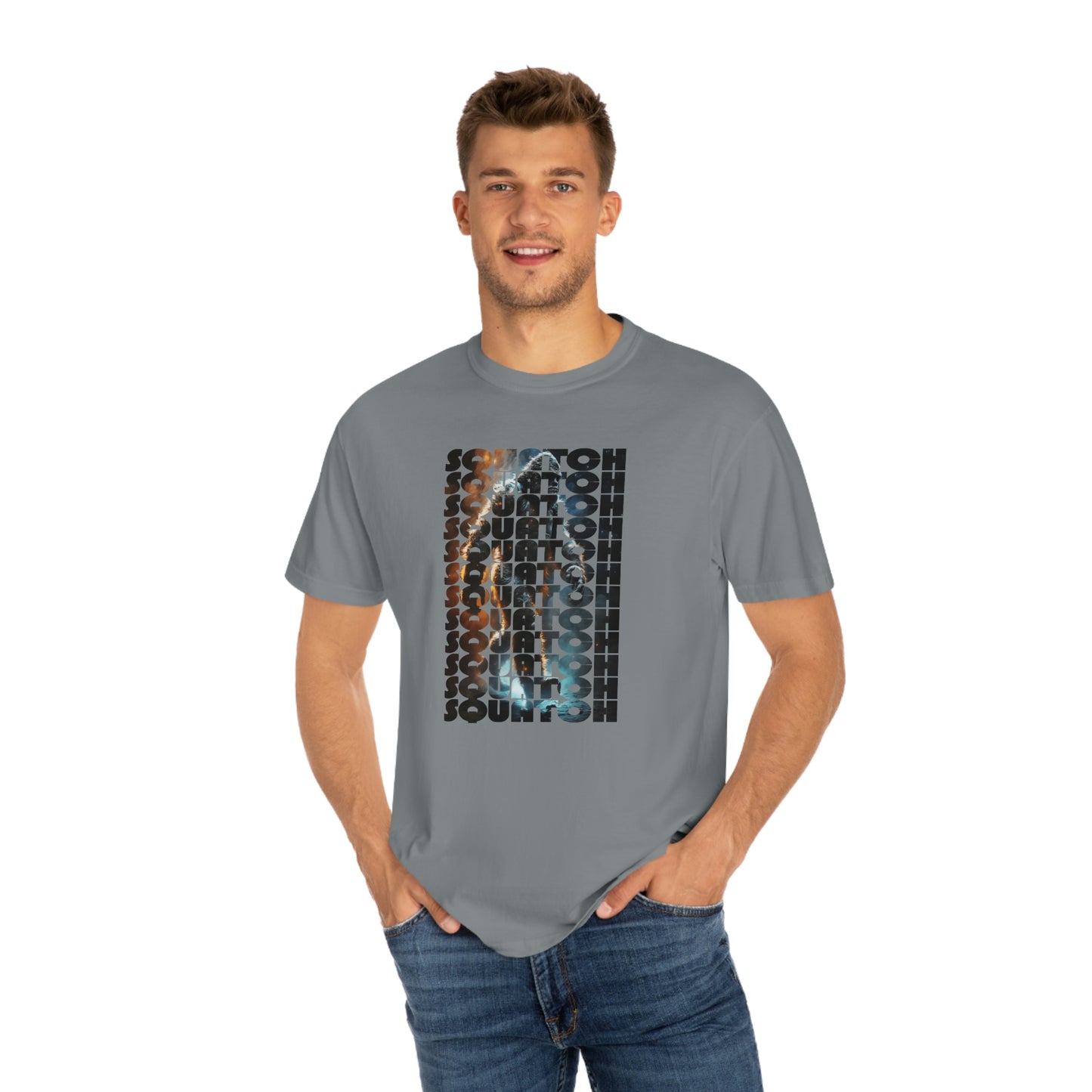 Space Squatch Unisex Garment-Dyed T-shirt