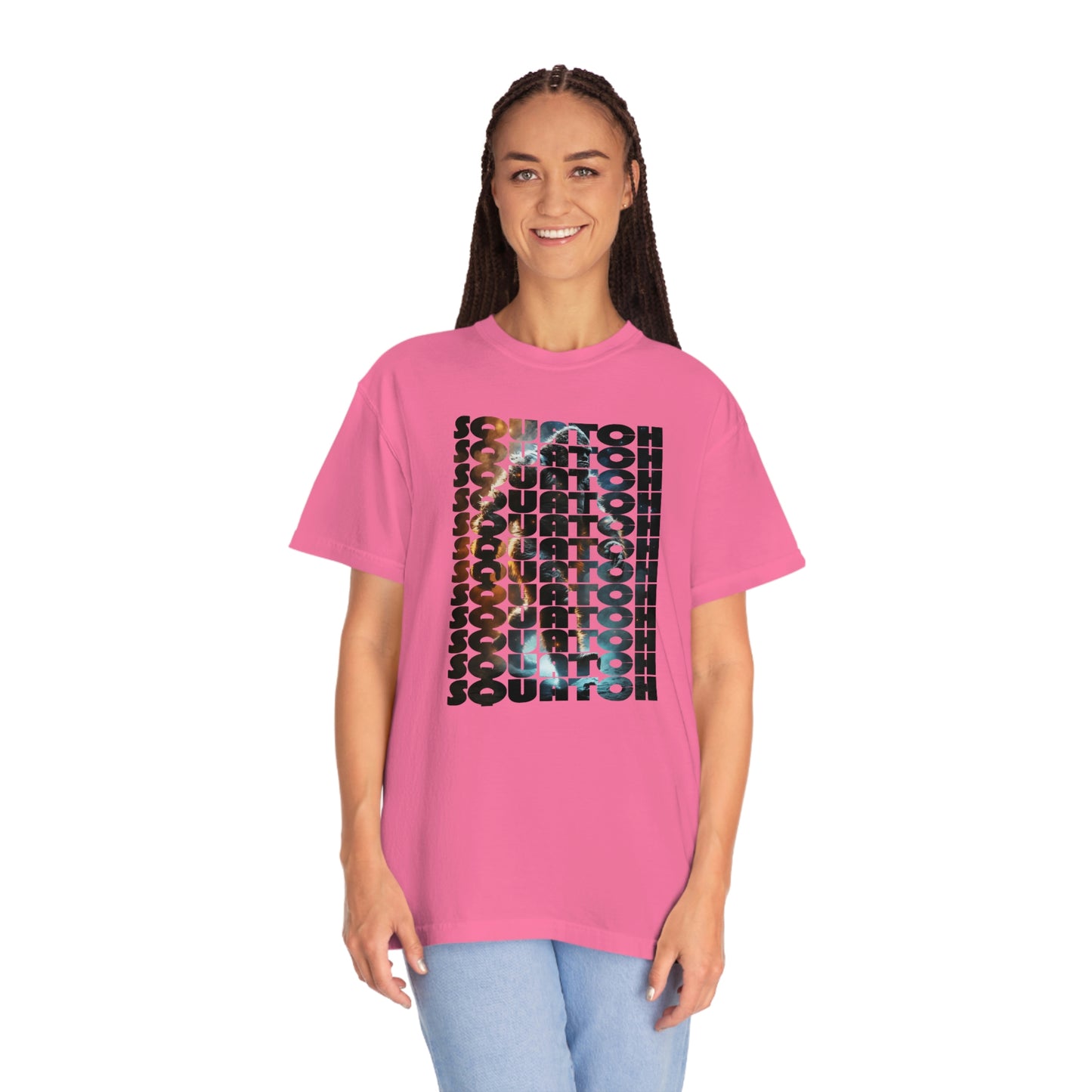 Space Squatch Unisex Garment-Dyed T-shirt