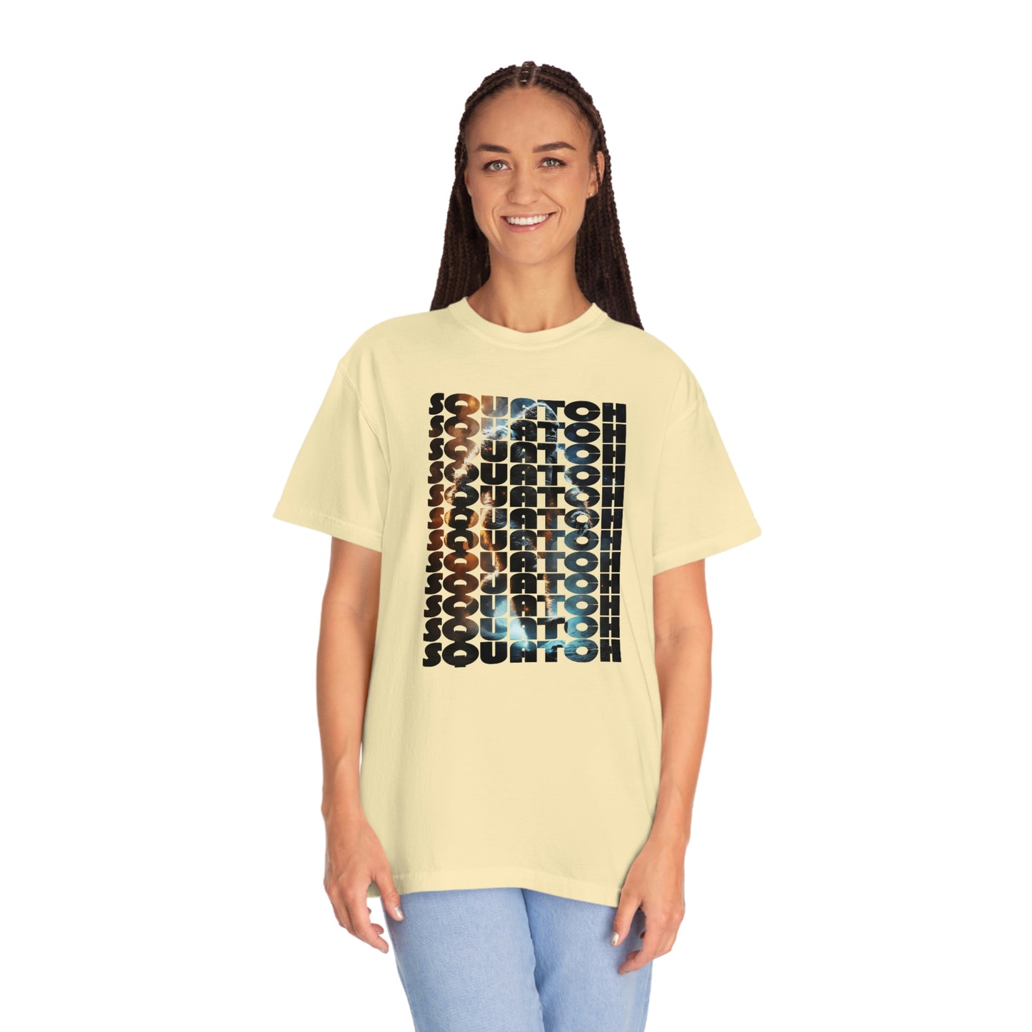 Space Squatch Unisex Garment-Dyed T-shirt
