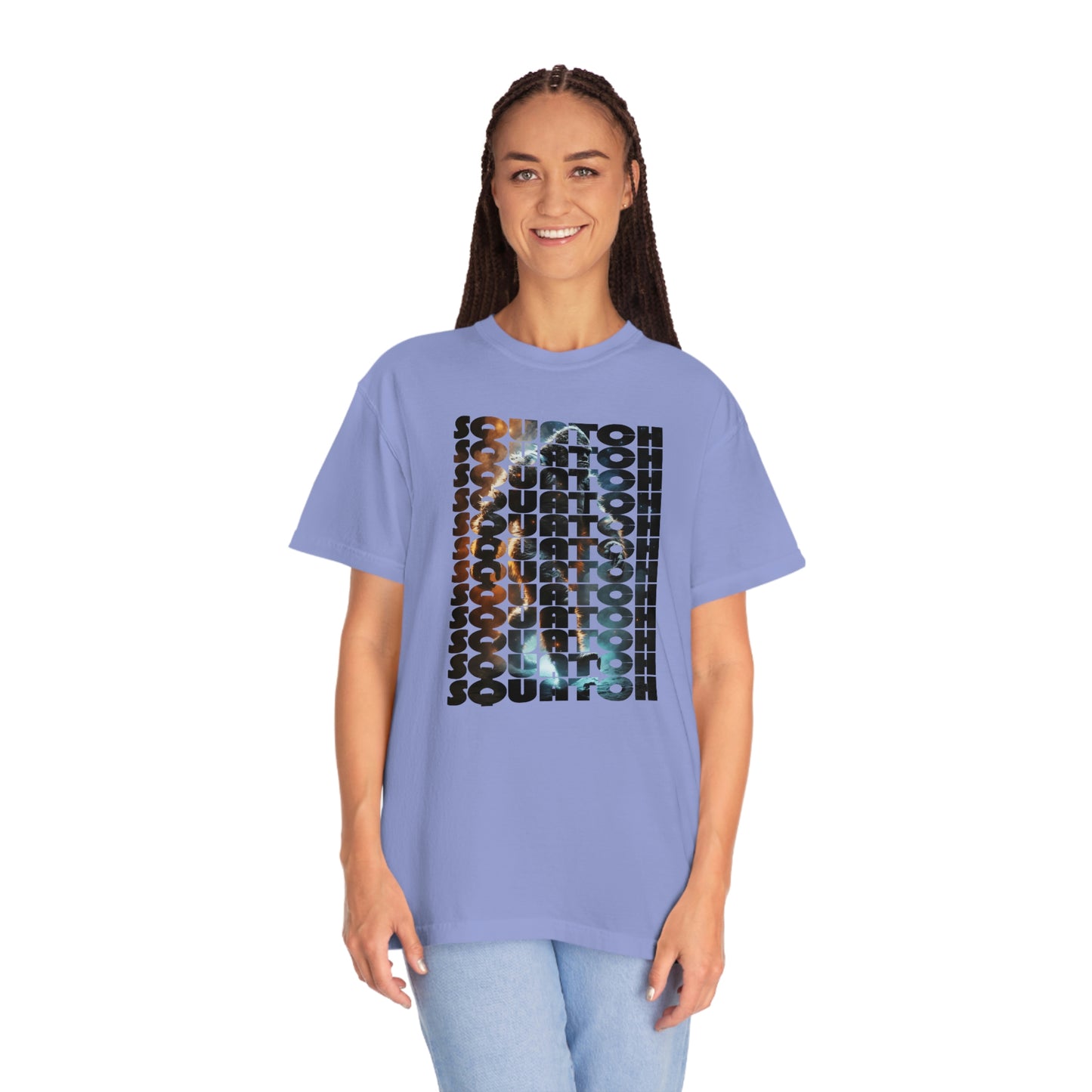 Space Squatch Unisex Garment-Dyed T-shirt