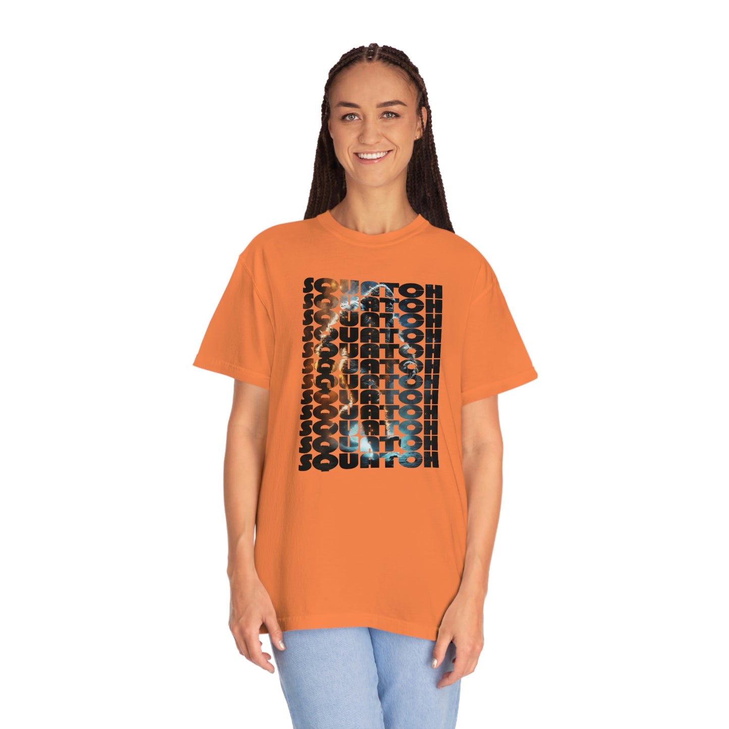 Space Squatch Unisex Garment-Dyed T-shirt