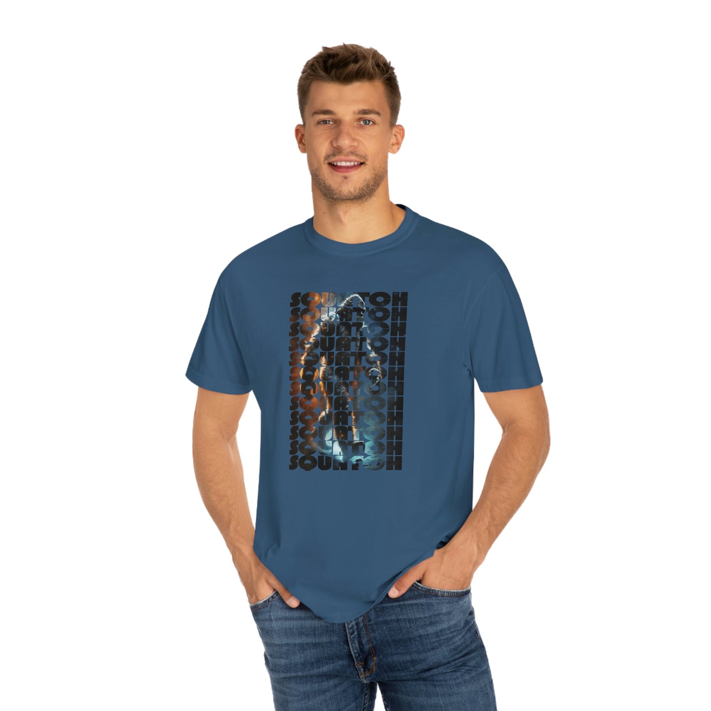 Space Squatch Unisex Garment-Dyed T-shirt