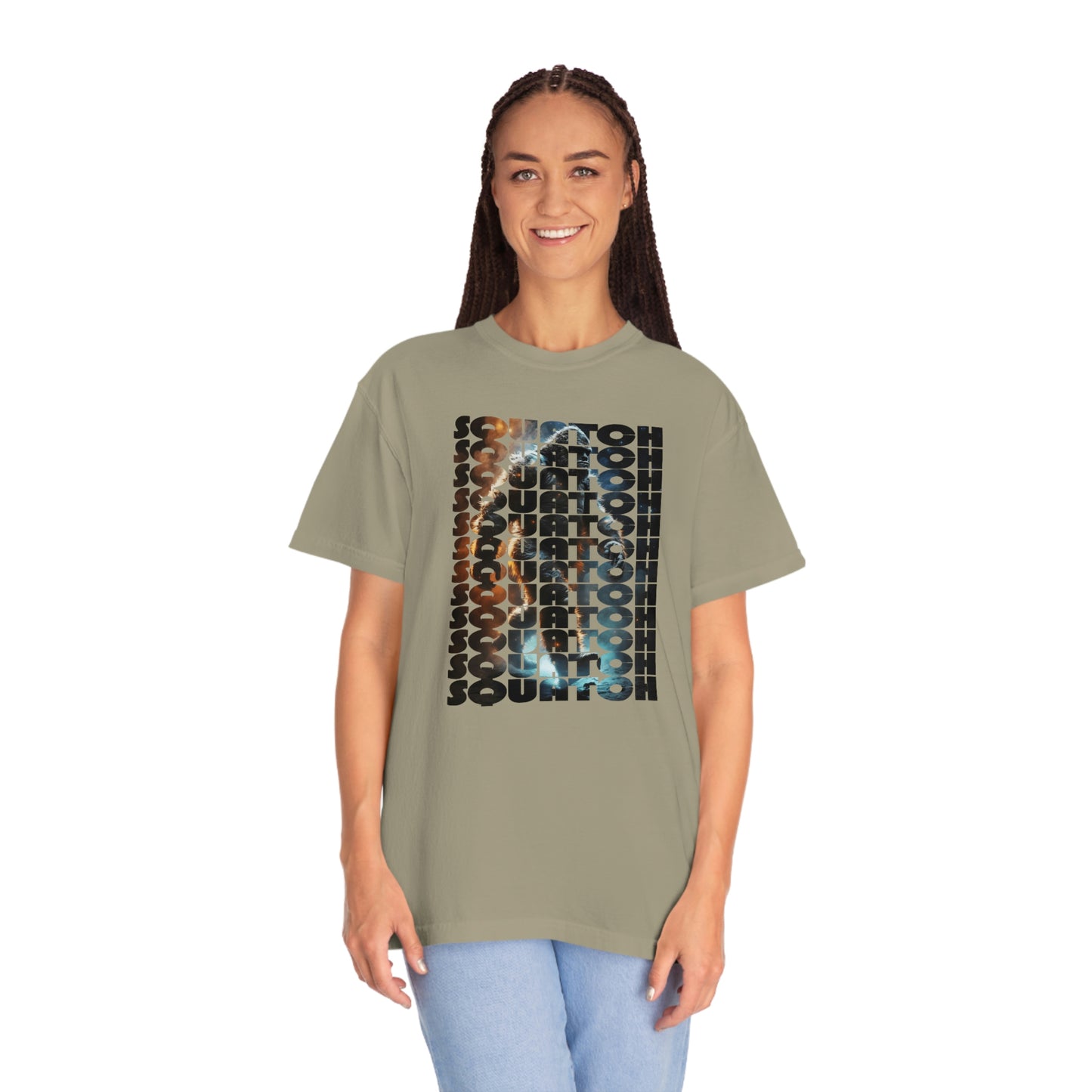 Space Squatch Unisex Garment-Dyed T-shirt