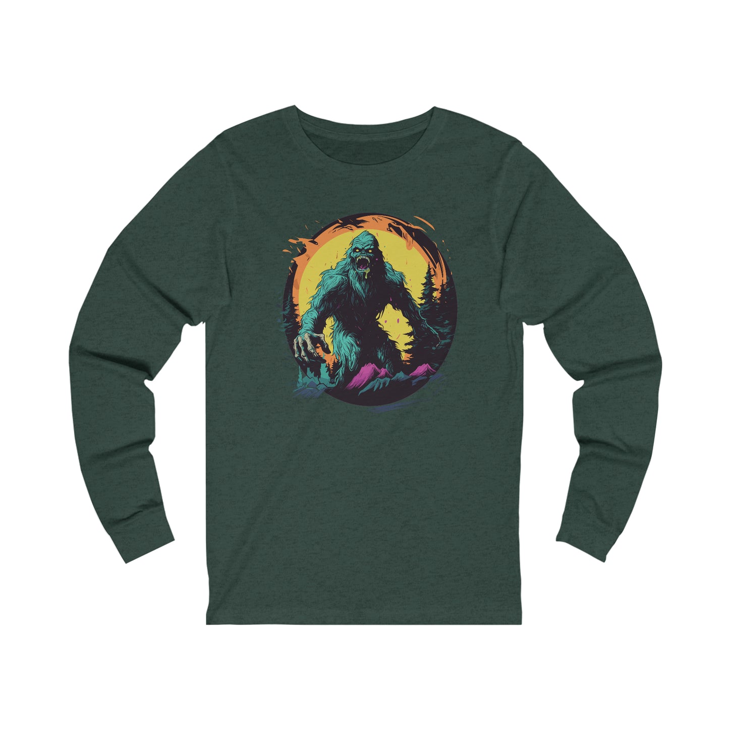 Zombie Squatch Jersey Long Sleeve Tee