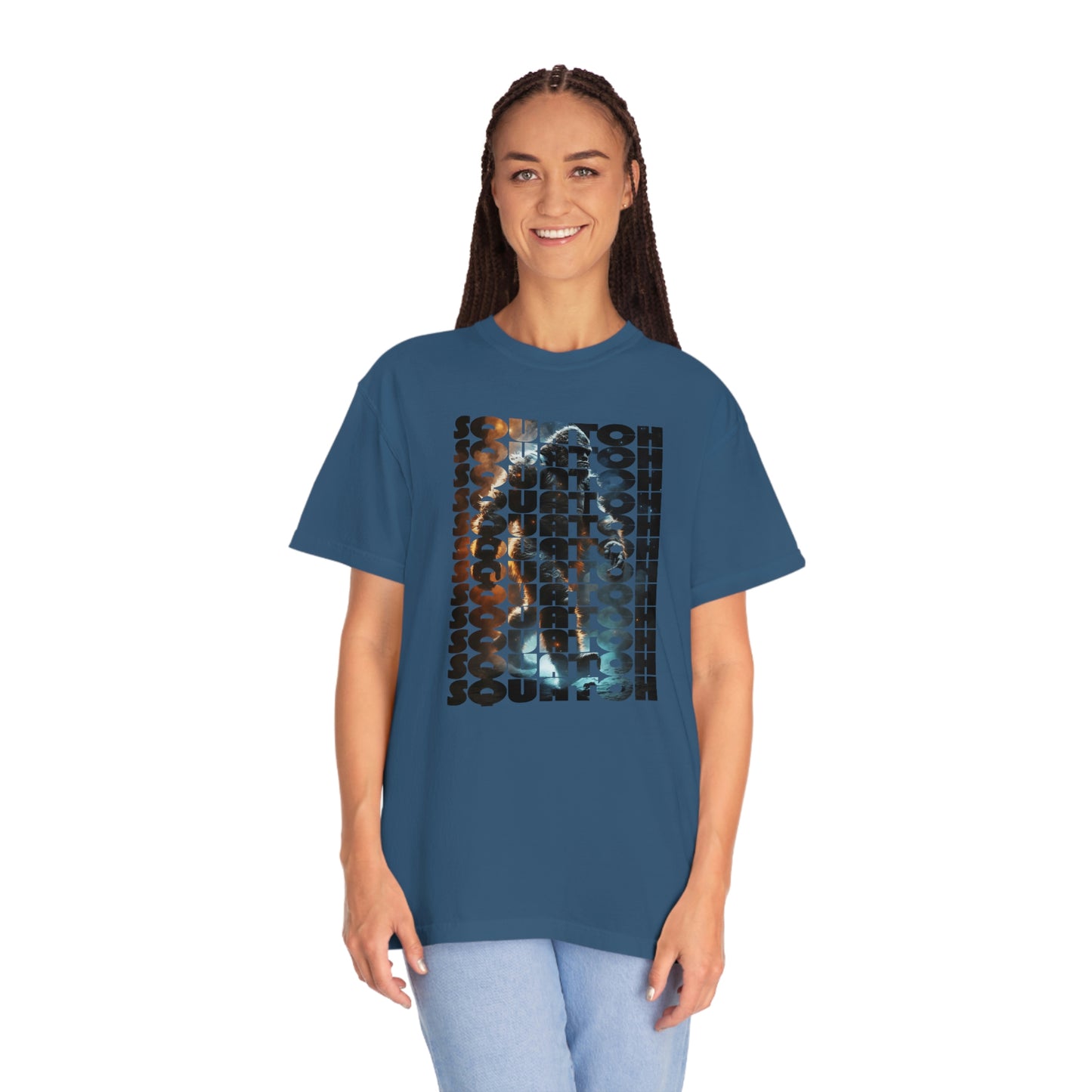 Space Squatch Unisex Garment-Dyed T-shirt