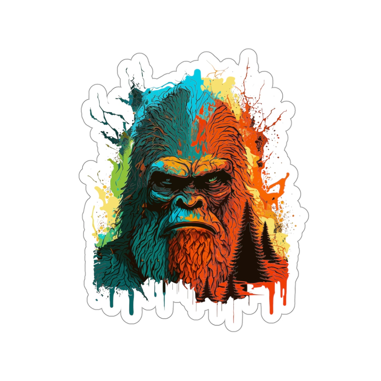 Paint-Squatch Kiss-Cut Stickers